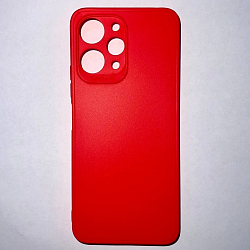 Задняя накладка Мобилис для Xiaomi Redmi 12, красный , матовая с защитой камеры