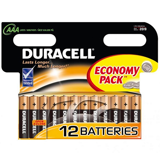 Элемент питания DURACELL LR03 BL-12