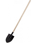 Лопата штыковая, 205х275х1400 мм, ребра жесткости, деревянный черенок// Произведено в РФ 61413