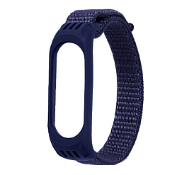 Текстильный ремешок MBS для Xiaomi Mi Band 5/6 синий (013)