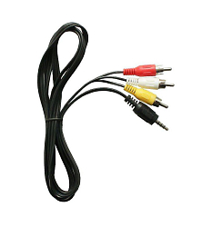 Кабель 3RCA <--> 3RCA  1.0м NONAME черный (в техпаке)