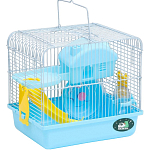 Клетка для грызунов "Пижон", укомплектованная, 27 х 21 х 26 см, голубая