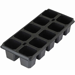 Кассета для рассады, 280х130х60 мм, 10 ячеек, полистирол, 5 шт// Произведено в РФ 64315