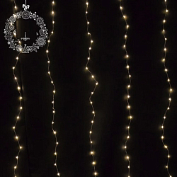 Гирлянда "Водопад", 300 х 300 мм, свечение тепло-желтый
