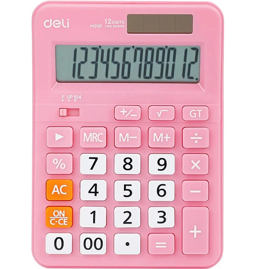 Калькулятор DELI EM210FPINK розовый 12-разр.
