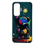 Задняя накладка SC335 для Samsung Galaxy A55  (медведь) (dark green) (232912)