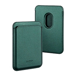 Кошелек для карт MagSafe Leather Wallet для Apple iPhone зеленый