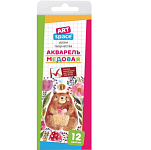 Акварель 12 цветов, ArtSpace, медовая, без кисти, картон, европодвес арт.АК_15305