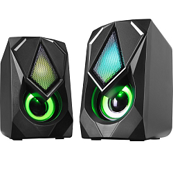 Колонки 2.0 DEFENDER Solar 1 чёрный (2*3Вт)