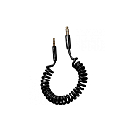 Кабель Jack 3.5 <--> Jack 3.5  1.2м USAMS US-SJ256 пружинка, черный