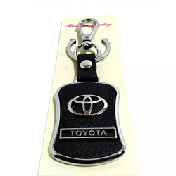 Брелок с карабином TOYOTA хром-металл на коже