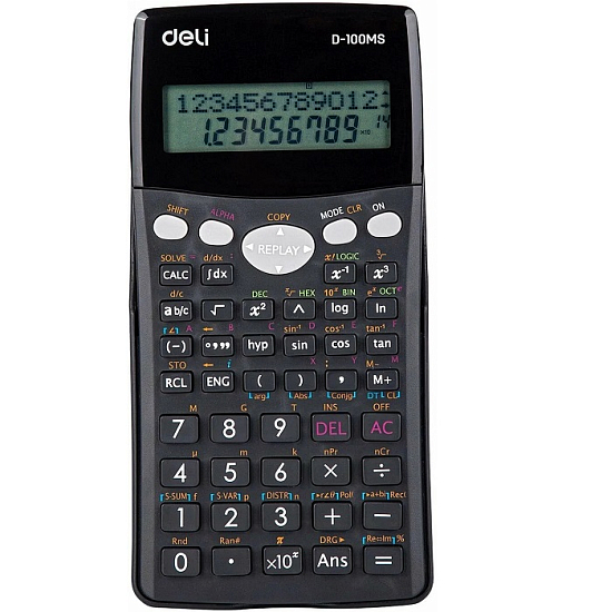 Калькулятор DELI ED-100MS черный 12-разр.