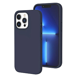Задняя накладка SILICONE COVER Soft-touch для iPhone 13 Pro синяя