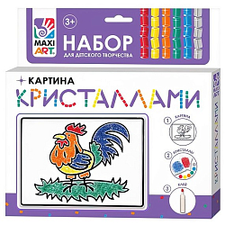 Картина кристаллами «Петушок», 10 × 15 см