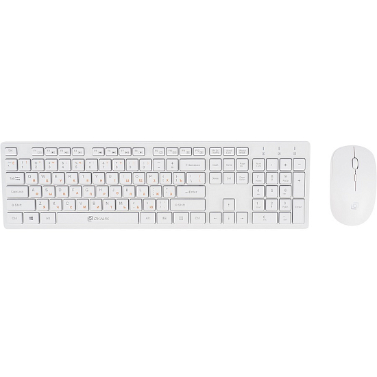 Клавиатура+мышь БП OKLICK 240M белый, USB
