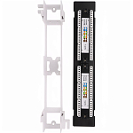 Патч-панель настенная WRline WR-PL-12-C5E-WL-D, 12 портов RJ-45, категория 5е, с подставкой