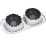 Миска для животных Дубль Мини  0,2 л , Soft-touch, смоки 10878379