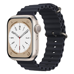 Силиконовый ремешок ApW26 Ocean Band для Apple Watch 42/44/45/49mm (black)