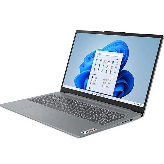 Ноутбук 15.6" Lenovo IdeaPad Slim 3 15AMN8 (AMD Ryzen 5-7520U/ 8GB/ SSD 256 GB/ AMD Radeon 610M/ DOS) (82XQ0006RK), Arctic Grey