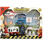 Набор игрушек "Неотложные службы" (вертол., 2 авто, чел., аксесс.)