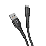 Кабель USB Type-C 1.0м DEPPA Armor черный
