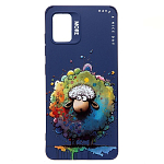 Задняя накладка SC335 для Samsung Galaxy A51 4G  (овечка) (dark blue) (227146)