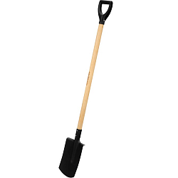 Лопата прямоугольная, 200х284х1340 мм, деревянный черенок с пропиткой, Россия// Сибртех 614585