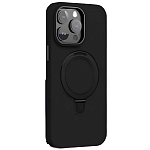 Задняя накладка SILINCONE CASE MagSafe для iPhone 14 подставкой Magnetic Pro Черный