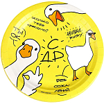 Тарелка одноразовая бумажная "Гусь", 18 см