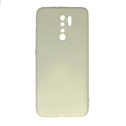 Задняя накладка SILICONE COVER Soft Matte для Xiaomi Redmi 9 молочный