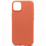 Задняя накладка SILICONE CASE для iPhone 13 mini полная защита, оранжевый (не оригинал)