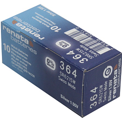 Элемент питания RENATA AG01 (R364) (SR621SW) Silver BL-10
