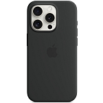 Силиконовый чехол SILICONE CASE MagSafe для iPhone 15 Pro №01 Black (АНИМАЦИЯ в цвет чехла)