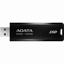 Внешний SSD 500Gb ADATA SC610 USB Type-A (550/500 Mb/s) metal case black (SC610-500G-CBK/RD)