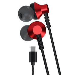 Наушники WALKER H725, Type-C, красные