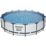 Бассейн каркасный BESTWAY 5612X Steel Pro Max 427х122см, 15232л, фил.-насос 3028л/ч, лестница, тент
