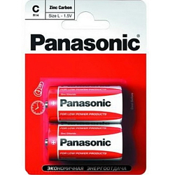 Элемент питания PANASONIC R14 Zinc Carbon (2 бл)   (24/120)