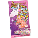 Аксессуары для волос c бижутерией "Единорог", заколки и кулон