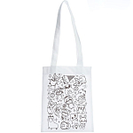 Сумка-Шоппер, раскраска «Зверята» 20 × 27 см
