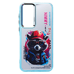 Задняя накладка PC092 для Samsung Galaxy A55 (енот) (transparent)