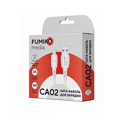 Кабель USB <--> microUSB  1.0м FUMIKO CA02 белый