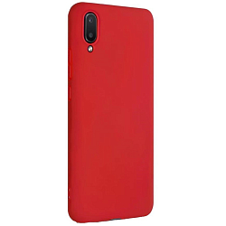 Задняя накладка SILICONE COVER Soft Matte для Samsung Galaxy A02 красный