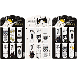 Набор магнитных закладок для книг Calligrata 6 штук, "Кошки", МИКС