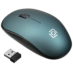 Мышь БП OKLICK 515MW черный/зеленый, USB