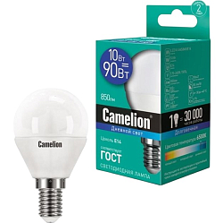 Лампа светодиодная CAMELION G45 10W/6500К/E14