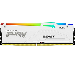 Оперативная память DDR5 32Gb Kingston Fury Beast White Expo RGB 5600MHz KF556C36BWEA-32 PC5-44800 CL36 DIMM 288-pin 1.25В kit single rank с радиатором