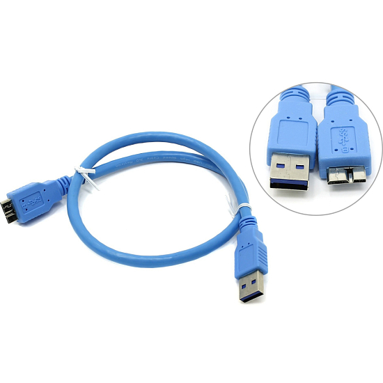 Кабель USB 3.0 <--> microUSB  0.5м 5bites UC3002-005