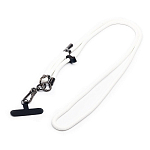 Шнурок текстильный на шею регулируемый (white) (231960)
