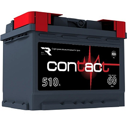 Аккумулятор CONTACT 6ст-60.1 Ач, 510A, L2, прямая, 242х175х190 / CON6010
