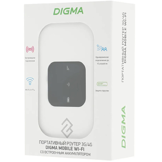 Модем внешний 3G/4G Digma Mobile WiFi DMW1880 белый